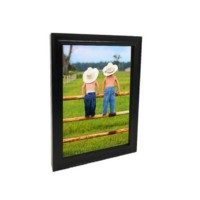 BLACK wooden MDF photo frame 10 x 15cm