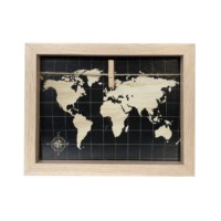Clip Hanging Picture Frame Wold Map 5"x7"