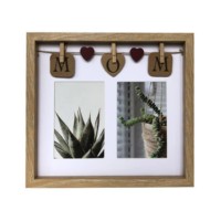 Hanging Matted Picture Wall Frame 2 photos 5"x7"